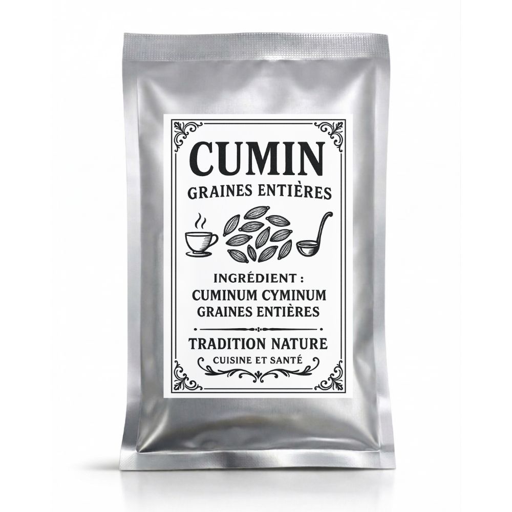 Cumin graines entières 35g — Recharge sachet argenté