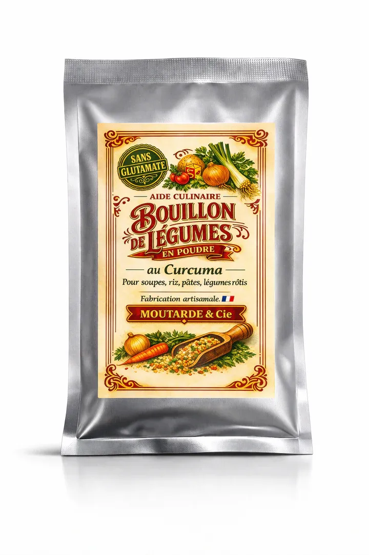 Aide culinaire légumes et curcuma 50g — Recharge sachet argenté