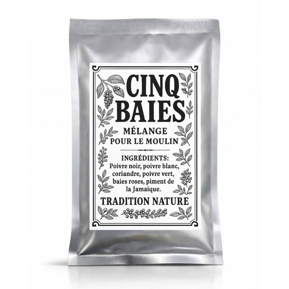 Mélange 5 Baies 35g — Recharge sachet argenté