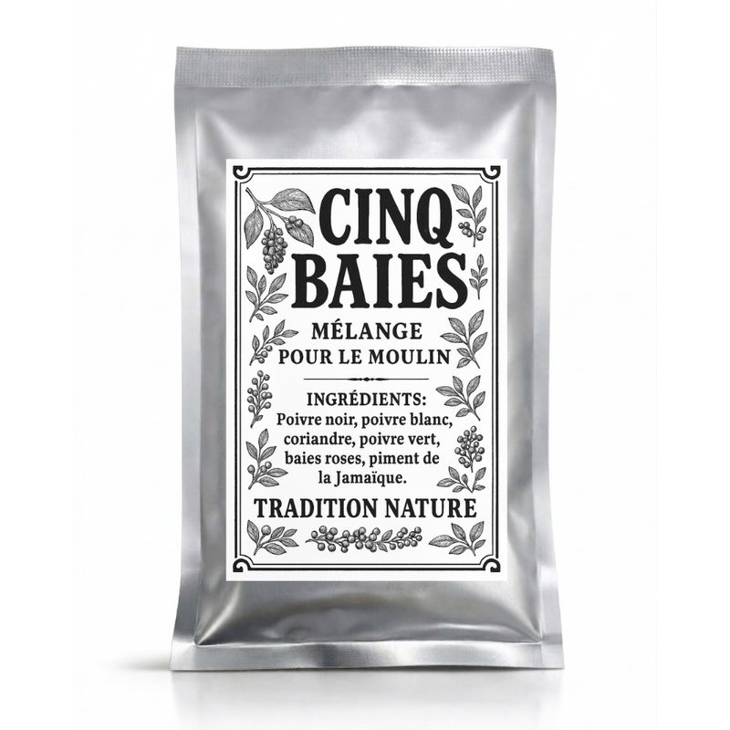 Mélange 5 Baies 35g — Recharge sachet argenté