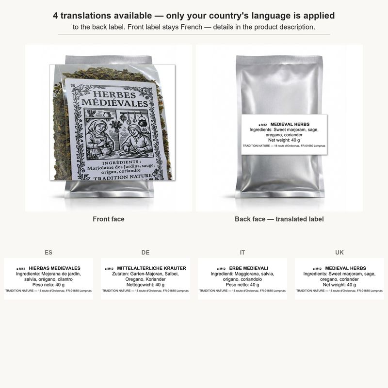 Herbes médiévales - Mélange d'herbes aromatiques et coriandre 40 g