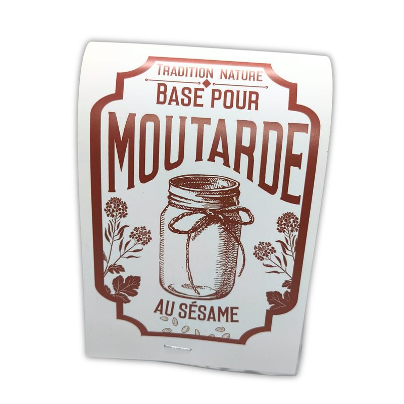 Moutarde douce artisanale au sésame 50 g - A l'unité (pour vos tests)