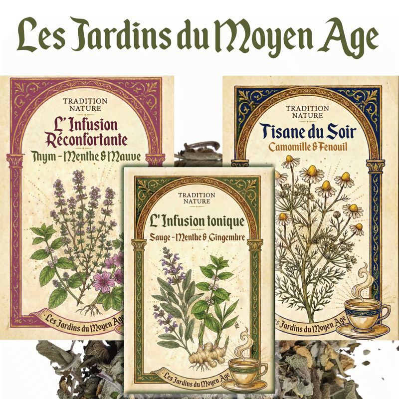 L’Infusion Réconfortante – Thym, Menthe &amp; Mauve 90 G | Vrac 500 g