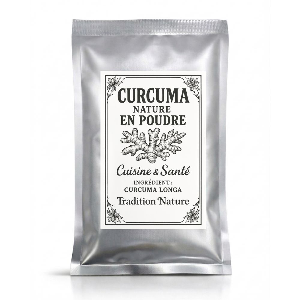 Curcuma en poudre 35g — Recharge sachet argenté