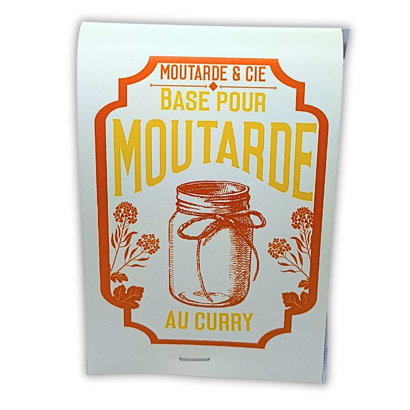 Moutarde maison au curry 50 g - Lot de 12 | Cartonnette