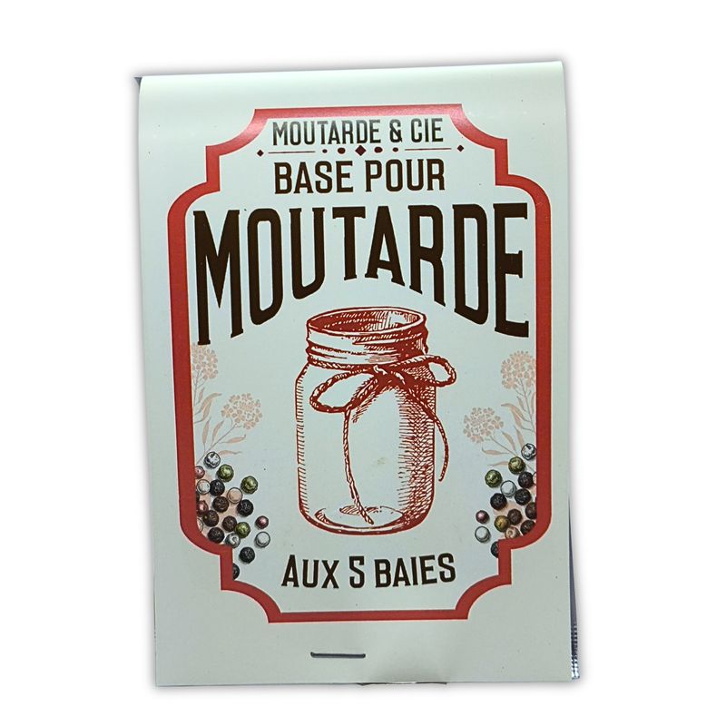 Moutarde maison aux 5 baies 50 g - Lot de 12 | Cartonnette