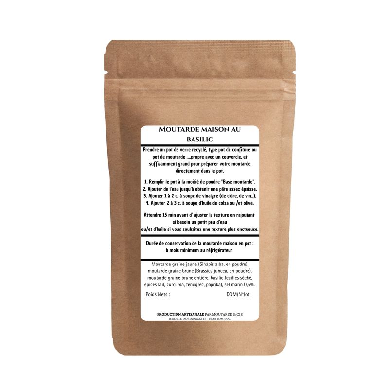 Moutarde maison au basilic - Vrac 1 kg