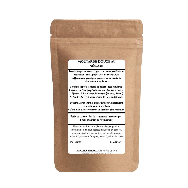 Moutarde douce artisanale au sésame - Vrac 1 kg