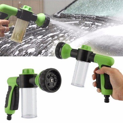 1Pc Pressure Hose Nozzle Foam Gun 8 In 1 Jet Spray Gun Soap Dispenser Garden Watering Horse Dog Animal Car Washing Tool Dropship