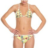 Bikini Claire donna pesci giallo