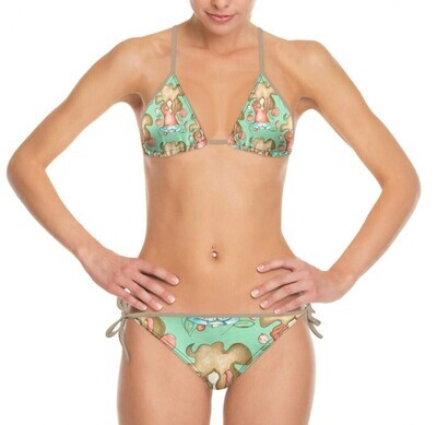 BIKINI CLAIRE DONNA CILIEGIA VERDE MENTA