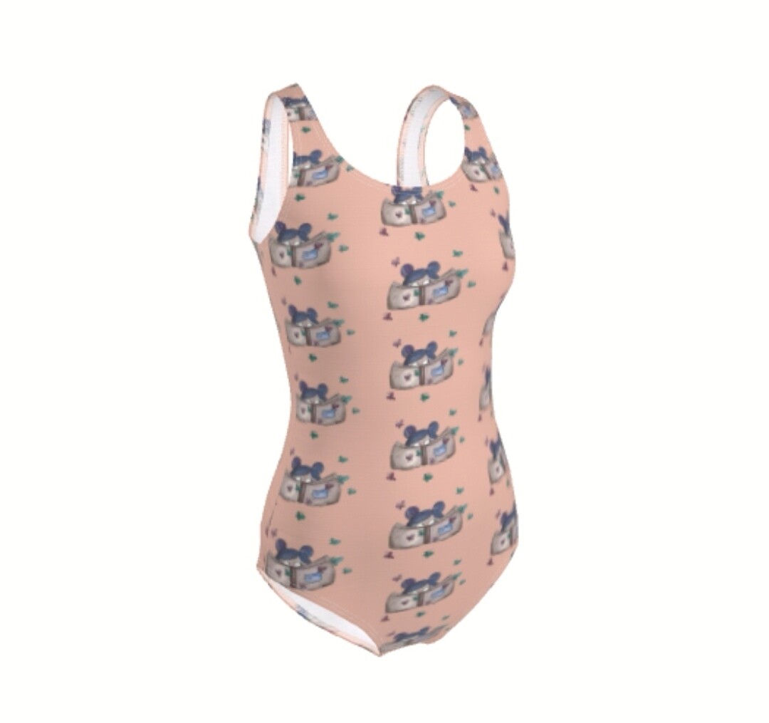 Costume intero con spalline donna pon pon rosa
