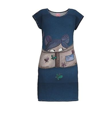 Vestito Casual donna pon pon blu