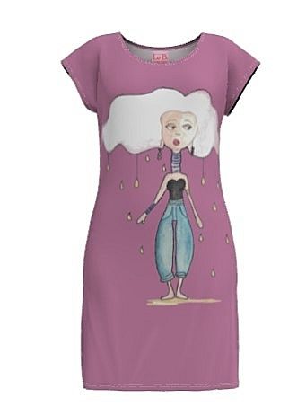 Vestito Casual donna nuvola lampone