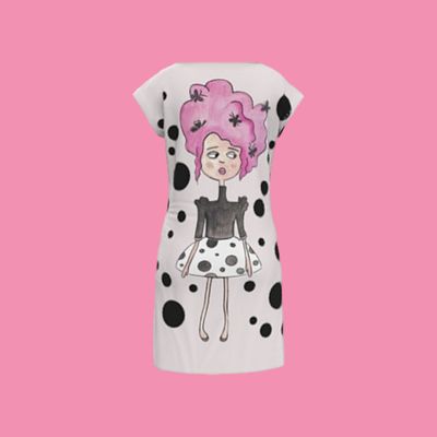 Vestito Casual donna libro a pois