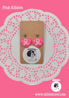 Tsemppi korvakoru, Rintasyöpä Tietoisuuskoru, pink ribbon, pinkki
