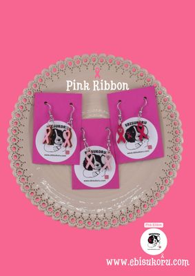Tsemppi korvakoru, Rintasyöpä Tietoisuuskoru, pink ribbon