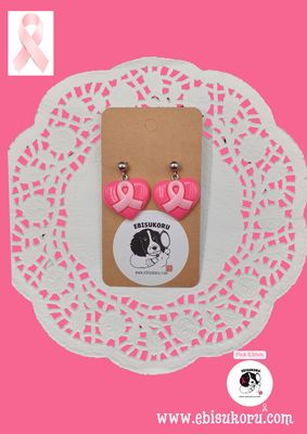 Tsemppi korvakoru, Rintasyöpä Tietoisuuskoru, pink ribbon, pinkki