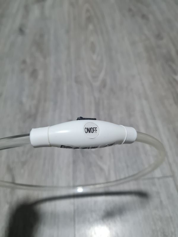 Water Resistant LED collar - White Rainbow