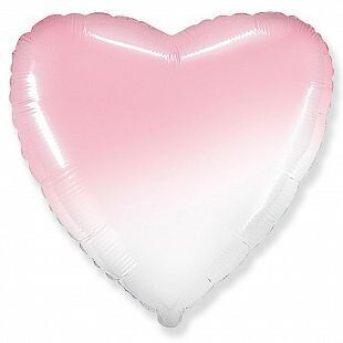 фольгированное сердце 18" градиент розовый