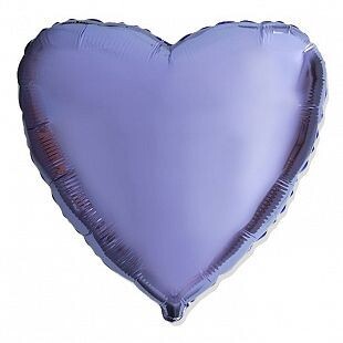 фольгированное сердце 18" синий сатин