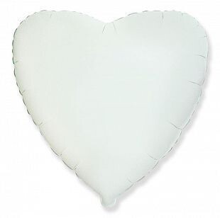 фольгированное сердце 18" белое