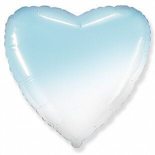 фольгированное сердце 18" градиент голбой