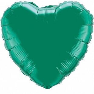 фольгированное сердце 18" зеленое