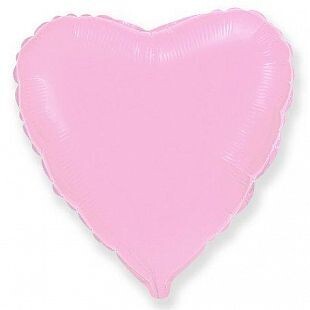 фольгированное сердце 18" розовое пастель