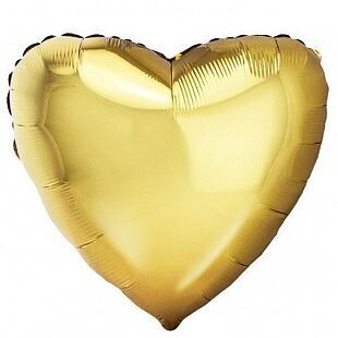 фольгированное сердце 18" античное золото