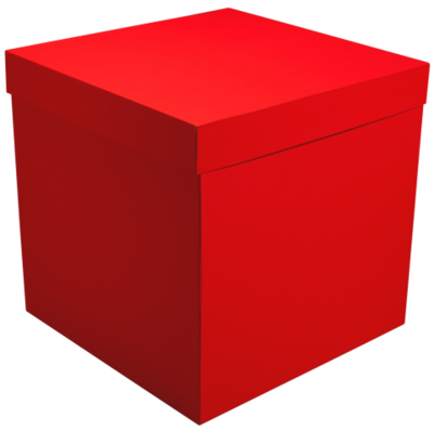 Коробка красная без надписей 60*60