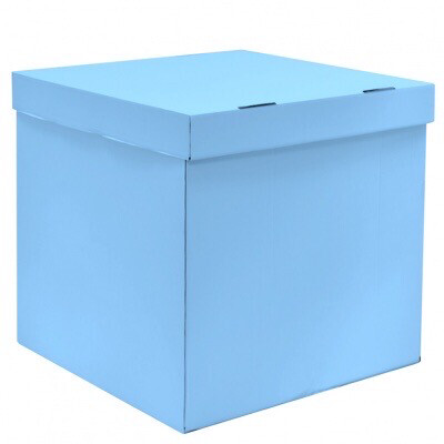 Коробка голубая без надписей 60*60
