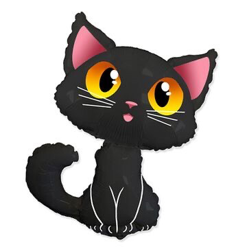 Шар Милый чёрный котик