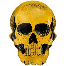 Шар золотой череп