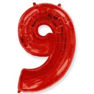 Цифра «9» красная