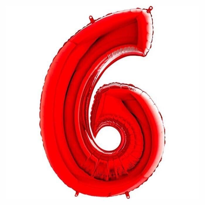 Цифра «6» красная