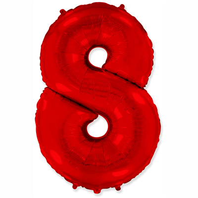 Цифра «8» красная