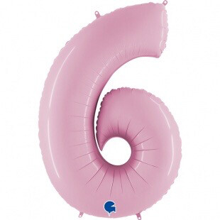 Цифра «6» светло розовая