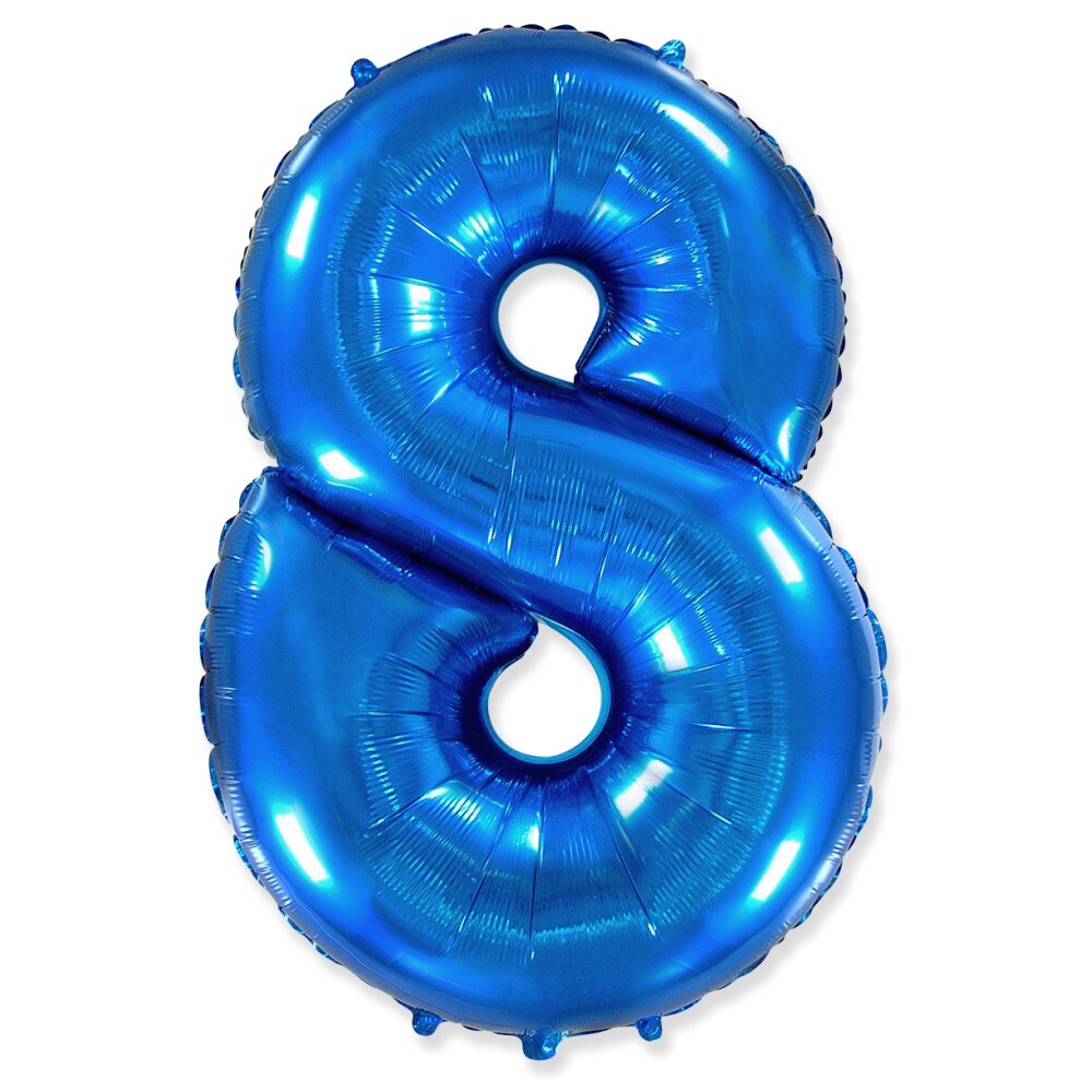 Цифра «8» синяя