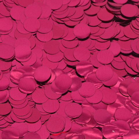 Конфетти фольга Круг, Фуксия/Фуше (Ярко-розовый), 1 см, 20г.