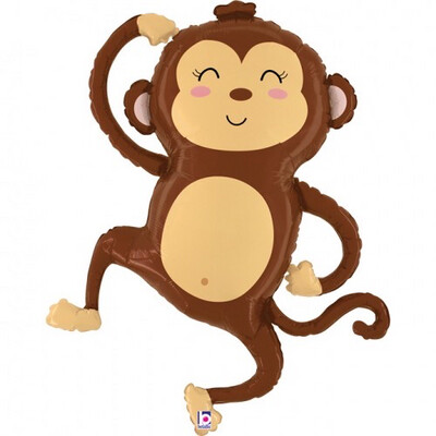 Шар (41"/104 см) фигура , Весёлая обезьянка