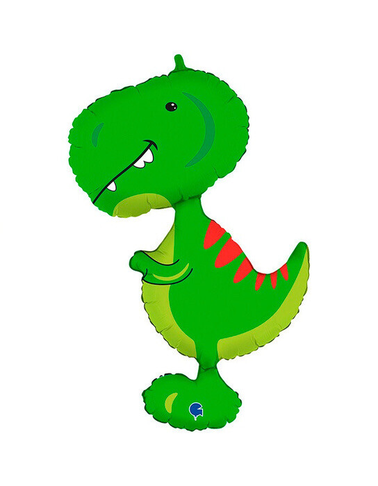 Шар (38”/97 см) фигура , Динозавр Тираннозавр , Зелёный