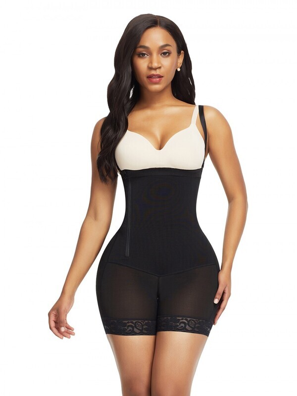 Side Zipper Body Shaper With Butt Lift