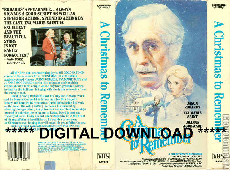 A Christmas To Remember DVD - (1978) - Jason Robards, Eva Marie Saint, George Parry** DIGITAL DOWNLOAD **