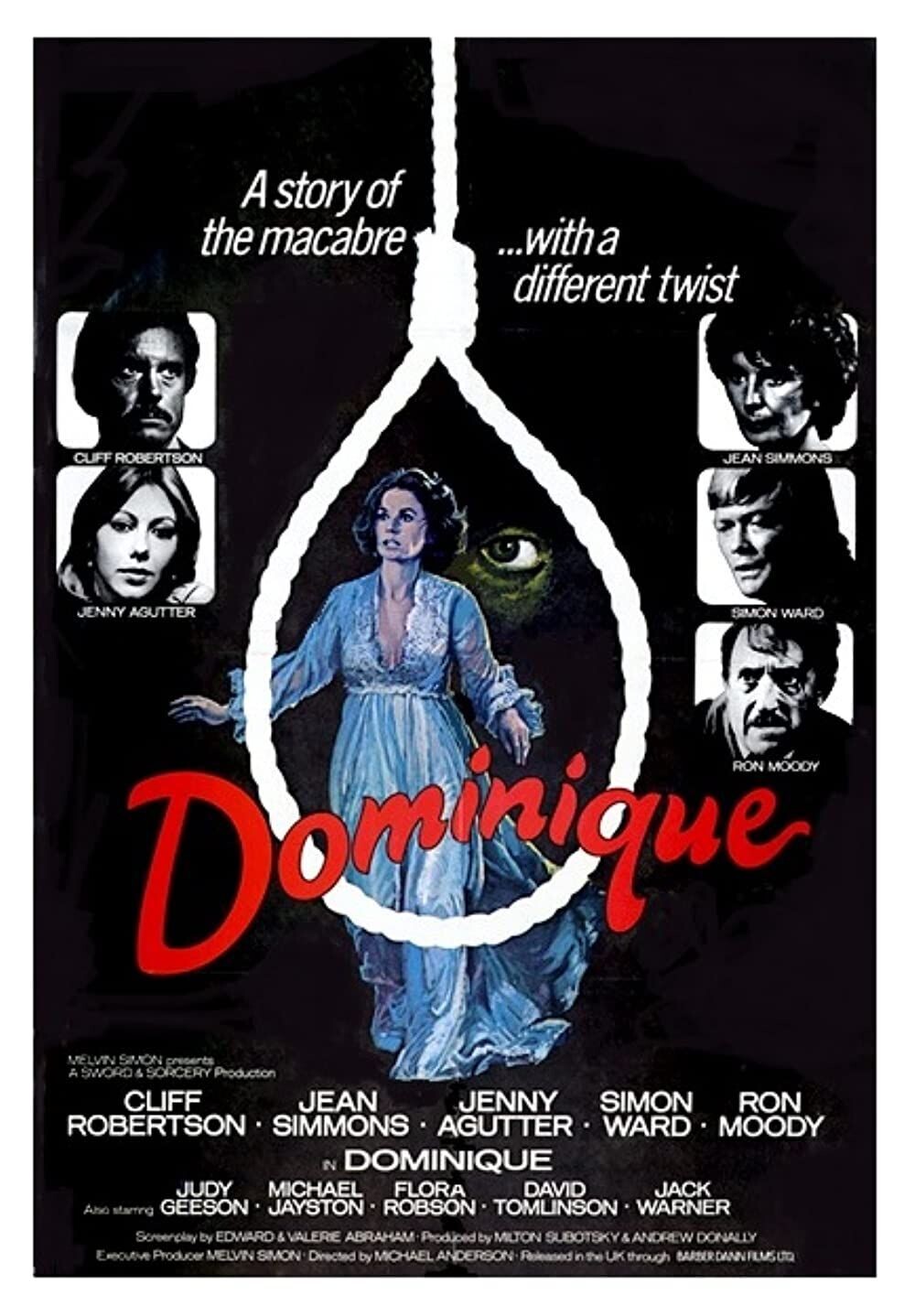 Dominique DVD 1979 - Cliff Robertson, Jean Simmons, Simon Ward ,  Jenny Agutter
