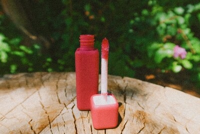 Lip Gloss - Hibiscus Petal Tinted | Nontoxic, Unscented Lip Gloss
