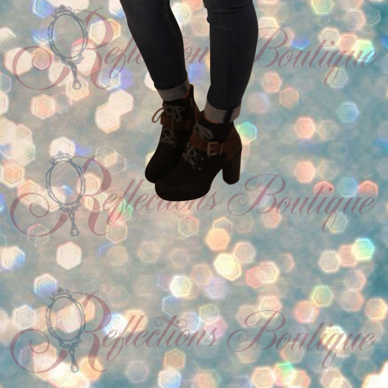 Nicole Sylvie Black Boot with Buckle