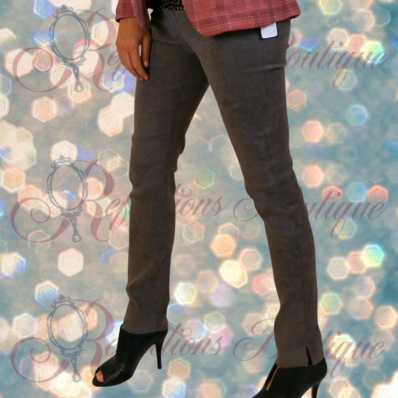 Robell Taupe Suede Trouser