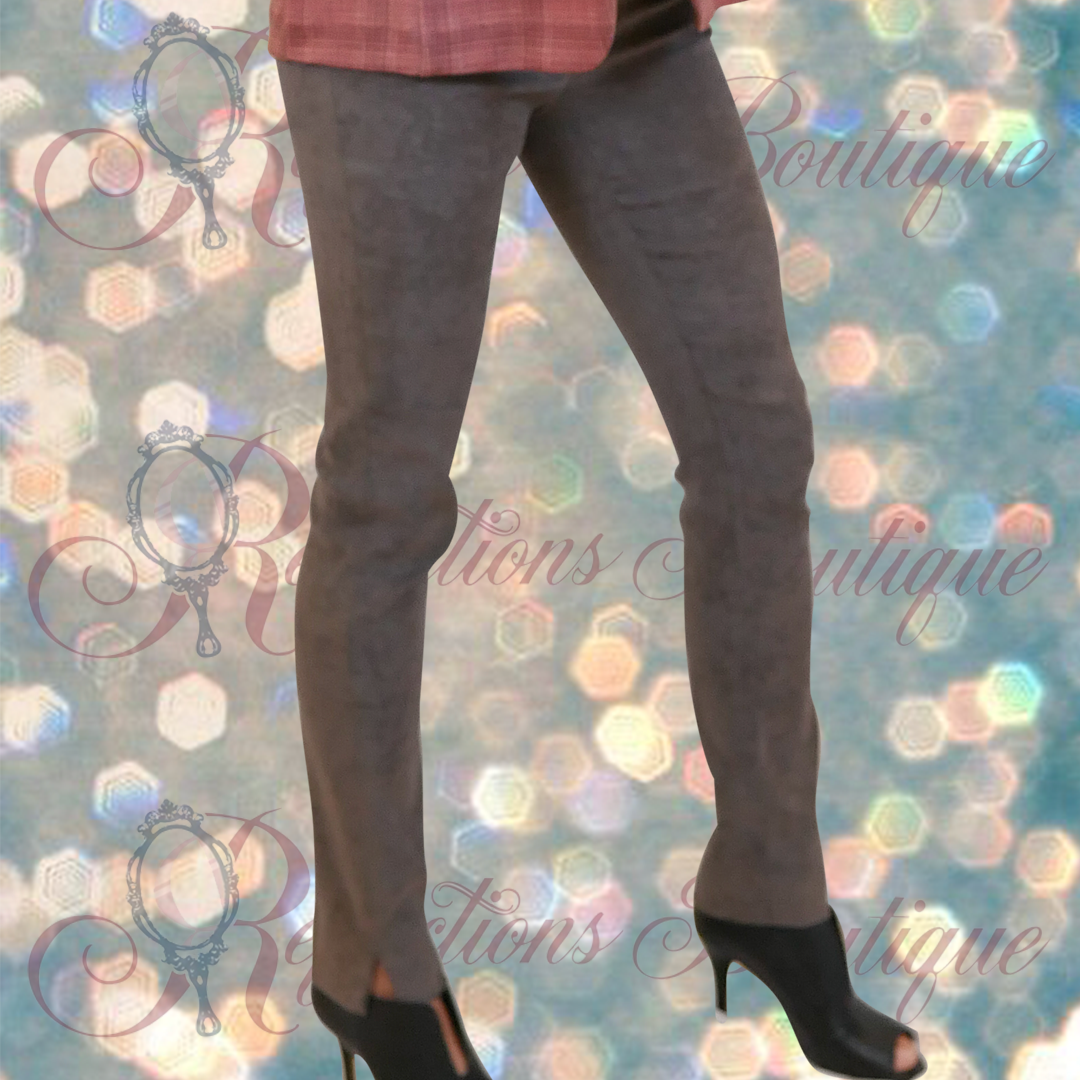 Robell Taupe Suede Trouser