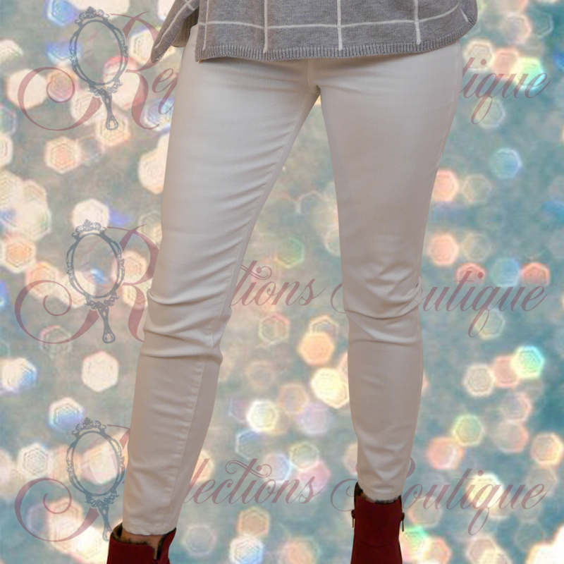Liverpool Chloe White Ankle Skinny (Pull on)